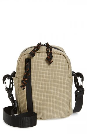 Men's Topman Check Print Messenger Bag - Beige Men's Topman Check Print Messenger Bag - Beige