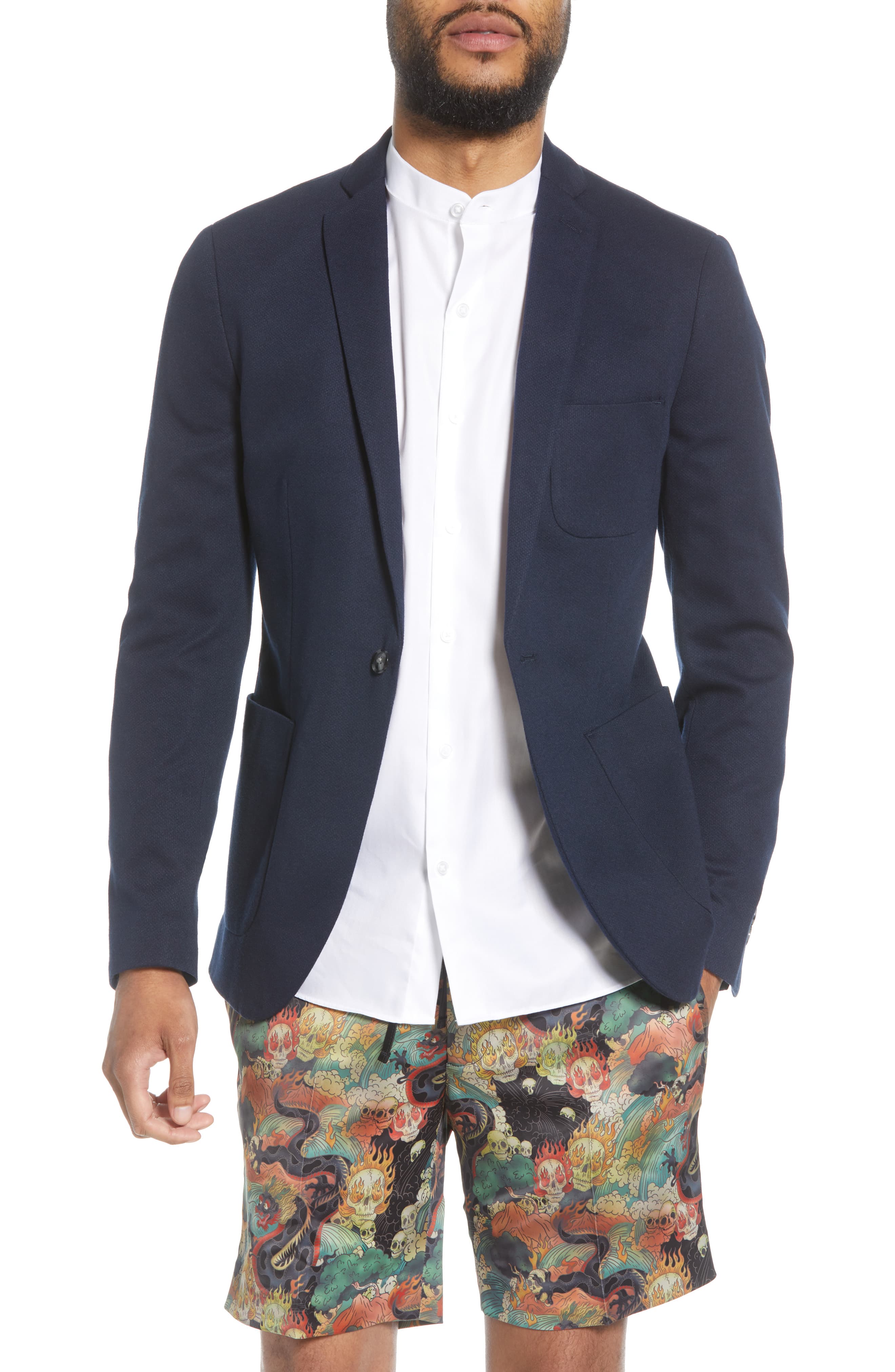 topman jersey blazer