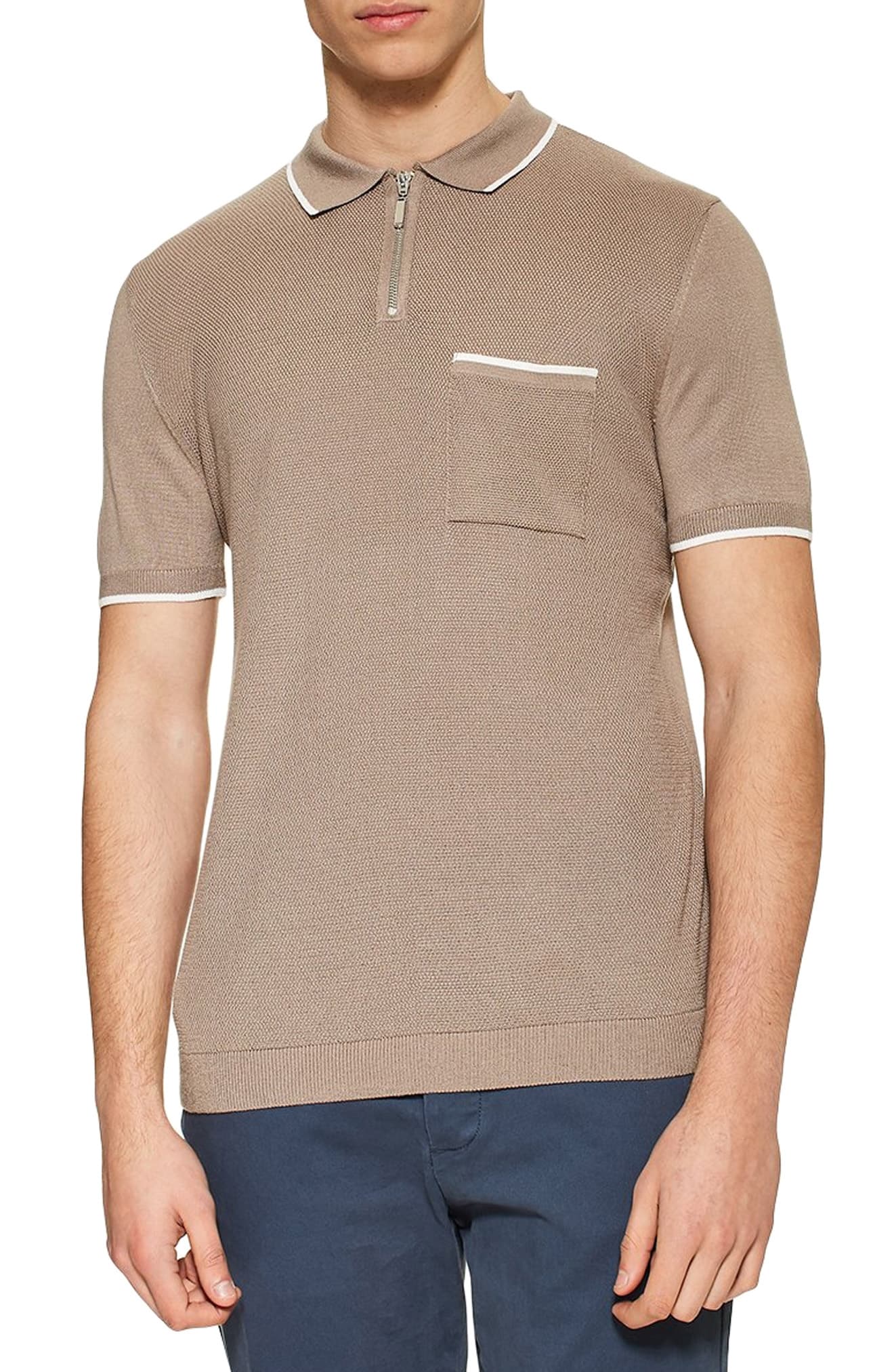 zip polo shirt