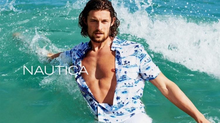 Top model Wouter Peelen stars in Nautica's summer 2019 campaign.