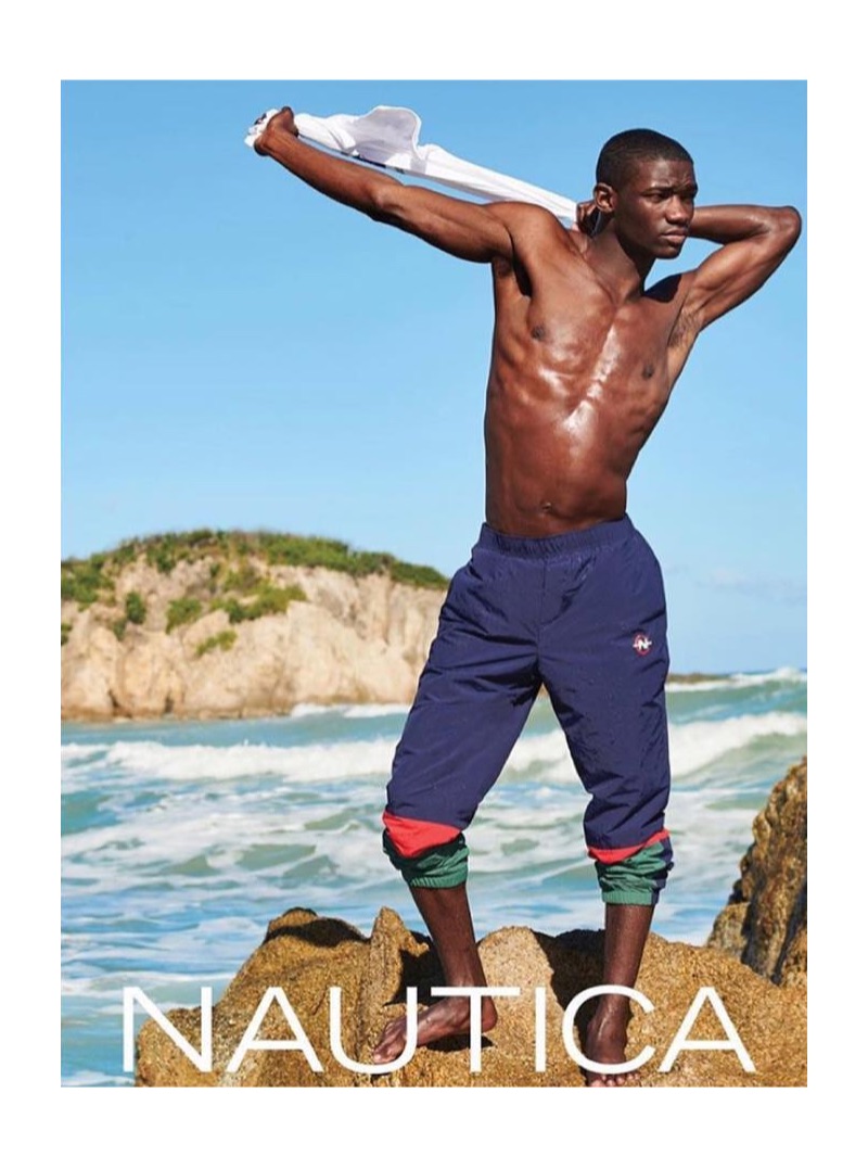 Dan Martensen photographs Valentine Rontez for Nautica's summer 2019 campaign.