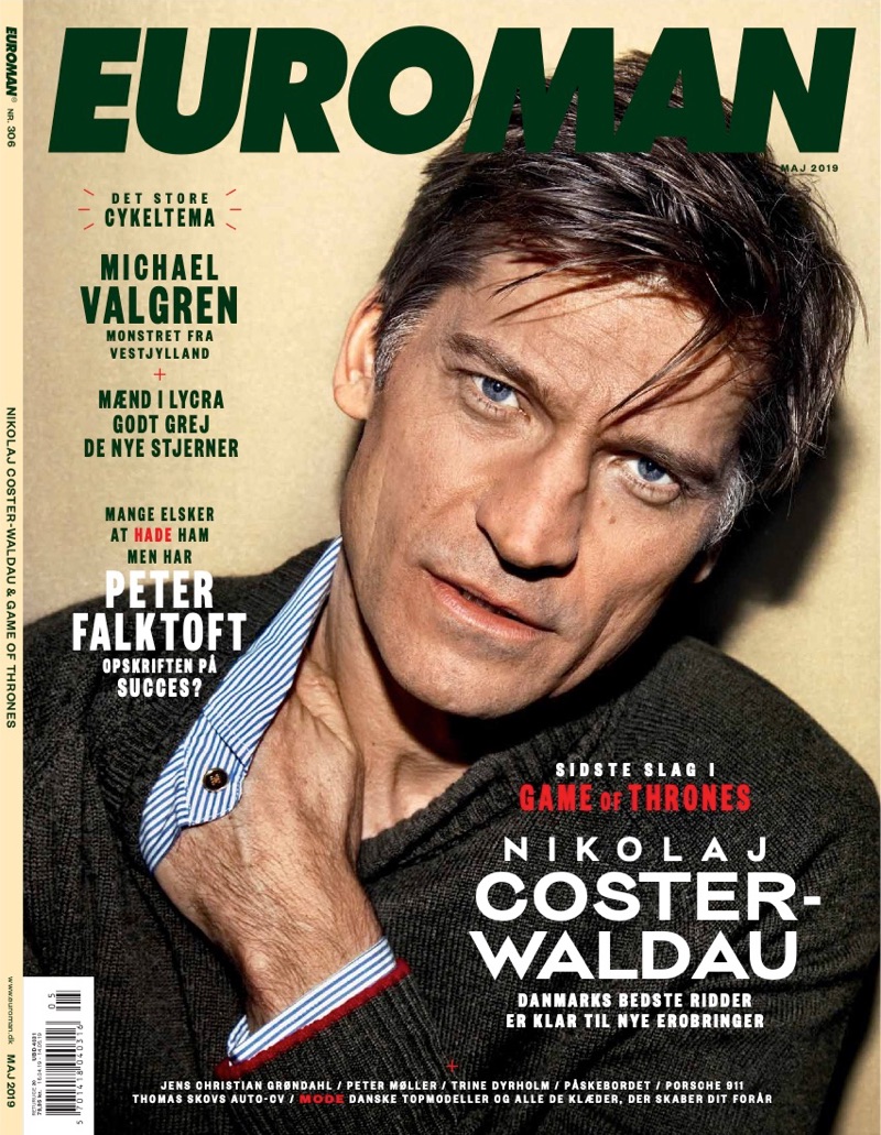 Nikolaj Coster-Waldau covers the May 2019 issue of Euroman.