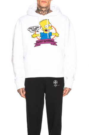 OFF-WHITE Bart Hoodie in White. - size L (also in M,S,XL) OFF-WHITE Bart Hoodie in White. - size L (also in M,S,XL)
