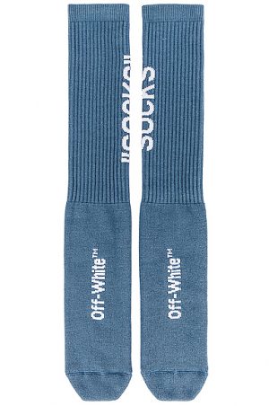 OFF-WHITE FWRD EXCLUSIVE Socks in Blue. OFF-WHITE FWRD EXCLUSIVE Socks in Blue.