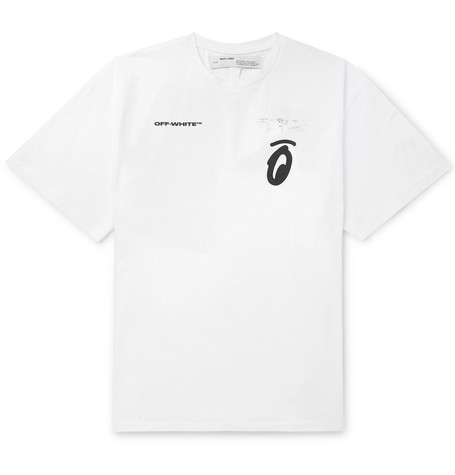 Off white oversized printed cotton jersey t shirt Work off white oversized printed cotton jersey t shirt knitwear