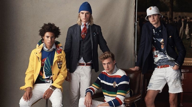 POLO Ralph Lauren Champions Ivy League Style with Spring '19 Collection Embracing spring style, Johari Dramiga, Luke Eisner, Lane McAllister, and Darwin Gray wear POLO Ralph Lauren.