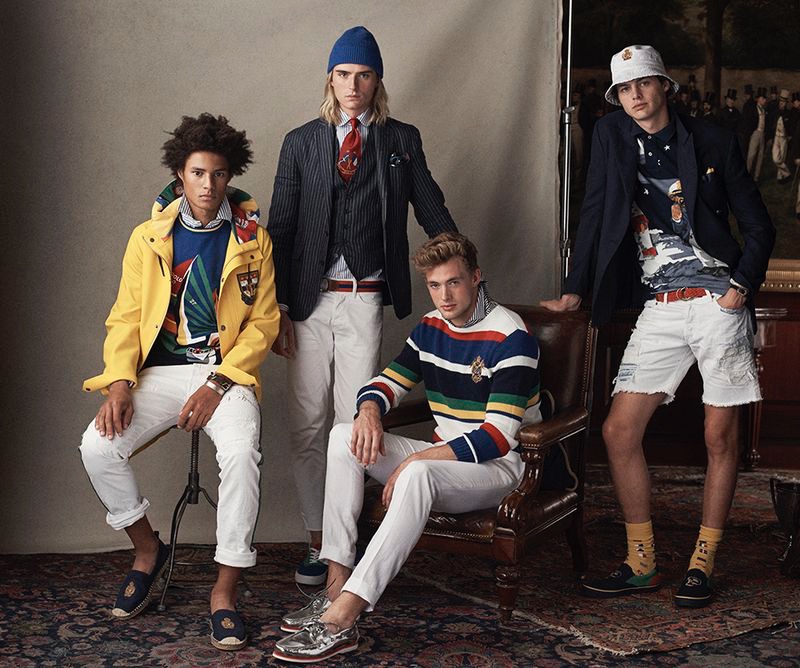 Embracing spring style, Johari Dramiga, Luke Eisner, Lane McAllister, and Darwin Gray wear POLO Ralph Lauren.