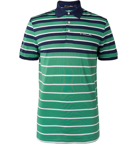 RLX Ralph Lauren – Striped Tech-Piqué Golf Polo Shirt – Men – Green ...