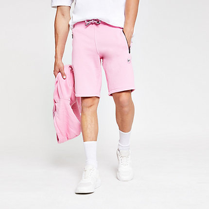 river island pink shorts