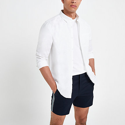 mens white linen long sleeve shirt