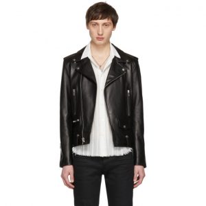 Saint Laurent Black Lambskin Classic Moto Jacket Saint Laurent Black Lambskin Classic Moto Jacket