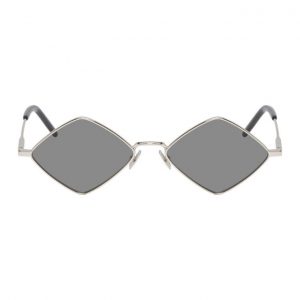 Saint Laurent Silver and Grey Diamond SL 302 Sunglases Saint Laurent Silver and Grey Diamond SL 302 Sunglases