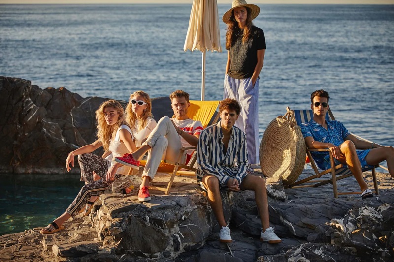 Taking inspiration from the Mediterranean, Scotch & Soda delivers summer style with its (left to right) Placement stripe t-shirt, striped twill shirt, and surf print shirt.