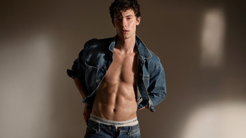 Shawn Mendes rocks denim for Calvin Klein's spring-summer 2019 #MYCALVINS campaign.