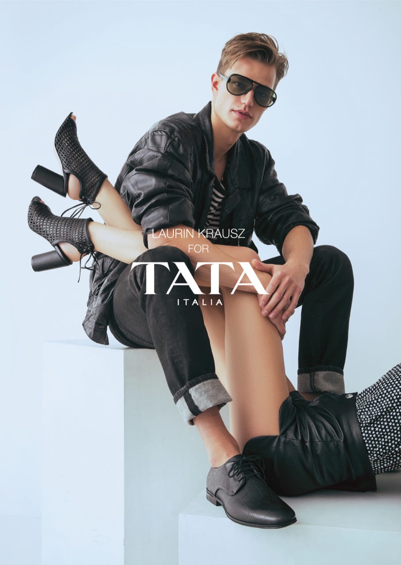 Front and center, Laurin Krausz stars in TATA Italia's spring-summer 2019 campaign.