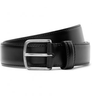 The Row - 3cm Black Polished-Leather Belt - Men - Black The Row - 3cm Black Polished-Leather Belt - Men - Black