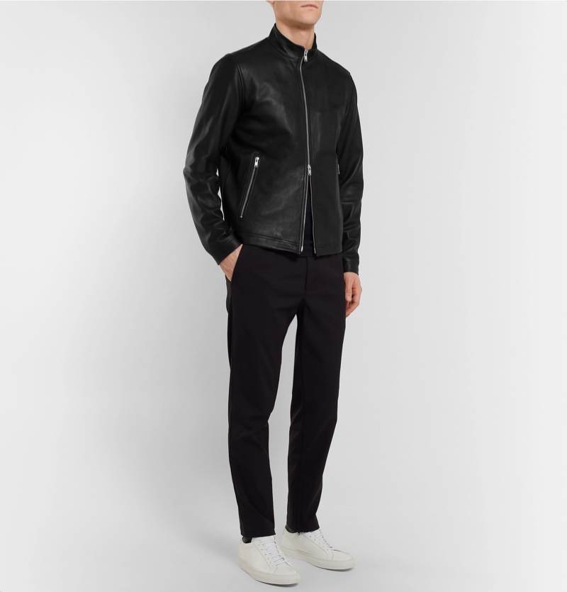 Theory Morvek Slim-Fit Leather Jacket $995 » 7 Casual Clothing Essentials for Men Theory Morvek Slim-Fit Leather Jacket $995