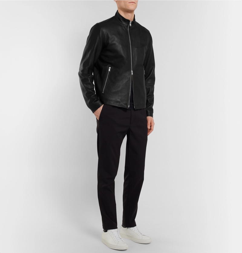 Theory Morvek Slim-Fit Leather Jacket $995