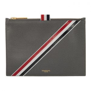 Thom Browne Grey Large Coin Pouch Thom Browne Grey Large Coin Pouch