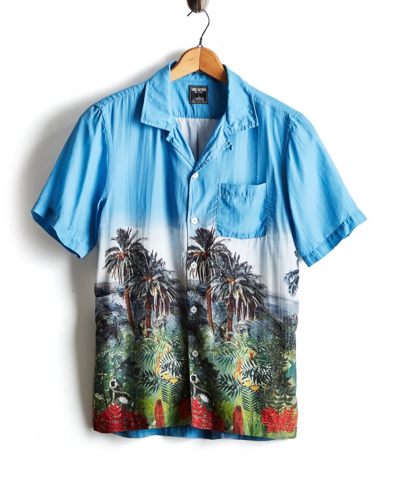 Todd Snyder Short Sleeve Island Photo Print Shirt $188