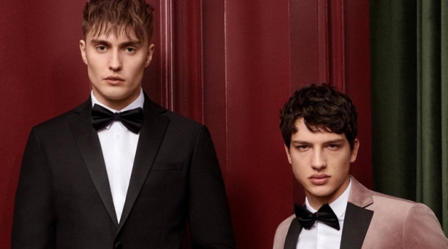 Sam Fender Joins Models for Topman "Suit Yourself" Campaign Wearing formal attire, Sam Fender and Romain Hamdous front Topman's suit campaign.