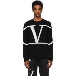 Valentino Black Cashmere VLogo Sweater Valentino Black Cashmere VLogo Sweater