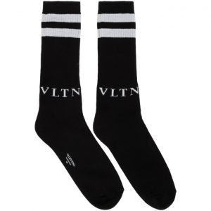Valentino Black Valentino Garavani VLTN Socks Valentino Black Valentino Garavani VLTN Socks