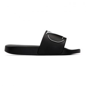 Valentino Black Valentino Garavani VLogo Pool Slides Valentino Black Valentino Garavani VLogo Pool Slides