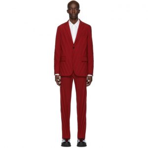 Valentino Red Plisse Suit Valentino Red Plisse Suit