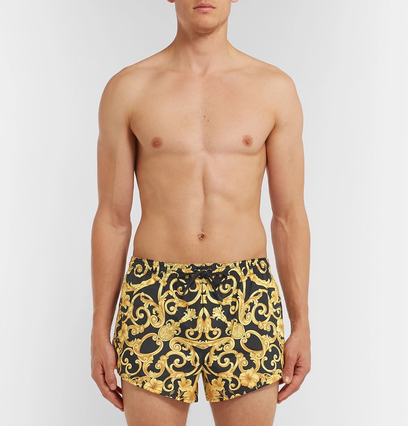 Versace Short-Length Printed Swim Shorts