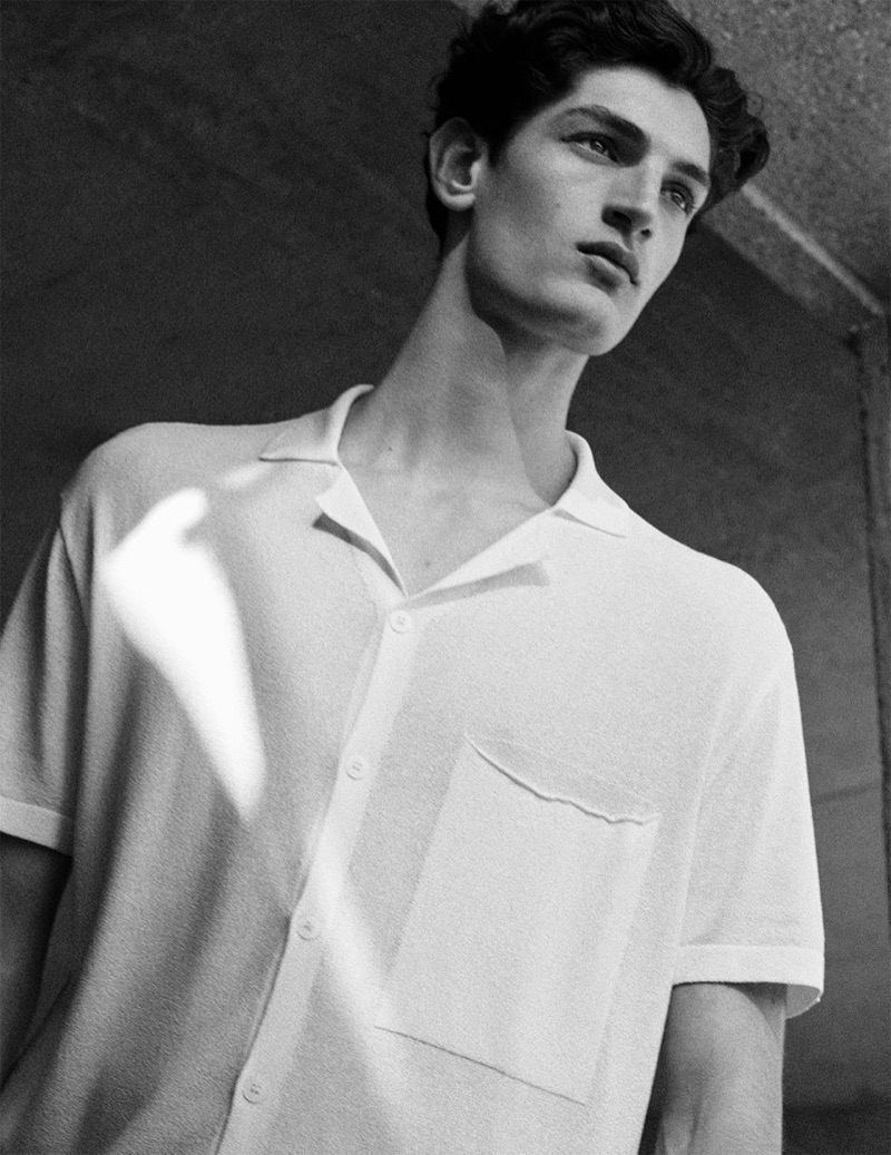 Zara enlists Aaron Shandel to showcase linen fashions from its spring-summer 2019 men's collection.