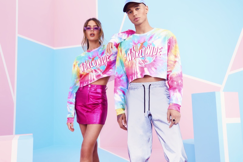 Freya Haworth and Shae Pulver front boohoo/boohooMAN's Pride 2019 campaign.