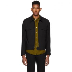 AMI Alexandre Mattiussi Black Patch Pocket Jacket AMI Alexandre Mattiussi Black Patch Pocket Jacket