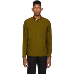 AMI Alexandre Mattiussi Brown Button-Down Shirt AMI Alexandre Mattiussi Brown Button-Down Shirt