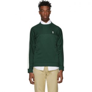 AMI Alexandre Mattiussi Green Technical Sweatshirt AMI Alexandre Mattiussi Green Technical Sweatshirt