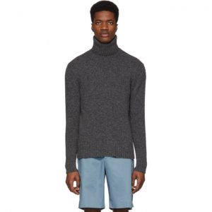 AMI Alexandre Mattiussi Grey Alpaca Turtleneck AMI Alexandre Mattiussi Grey Alpaca Turtleneck