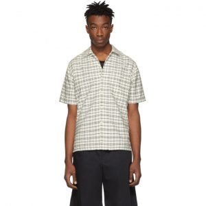 AMI Alexandre Mattiussi Off-White and Black Check Shirt AMI Alexandre Mattiussi Off-White and Black Check Shirt