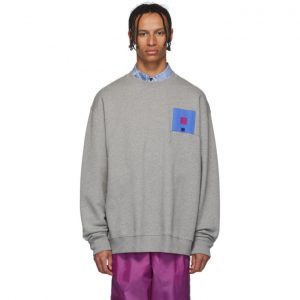 Acne Studios Grey Forba Flag Face Sweatshirt Acne Studios Grey Forba Flag Face Sweatshirt