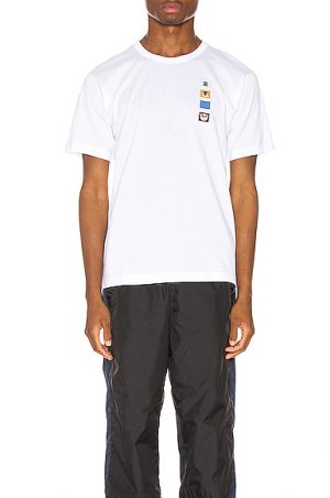 Acne Studios Nash Animal Patch Tee in White. - size L (also in XL) Acne Studios Nash Animal Patch Tee in White. - size L (also in XL)