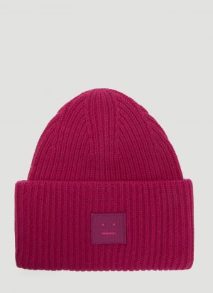 Acne Studios Pansy N Face Knit Hat in Pink size One Size Acne Studios Pansy N Face Knit Hat in Pink size One Size
