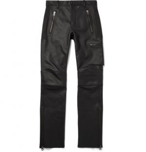 Acne Studios - Slim-Fit Leather Biker Trousers - Men - Black Acne Studios - Slim-Fit Leather Biker Trousers - Men - Black