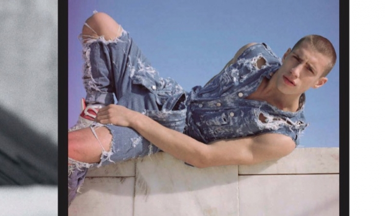 Bluer Than Blue: Augusta Alexander Rocks Denim for GQ China