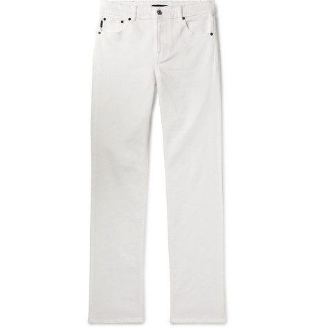 Balenciaga – Slim-Fit Distressed Stretch-Denim Jeans – Men – White ...