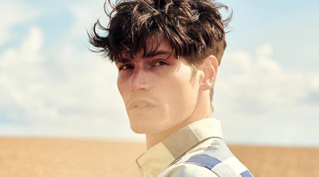 Fall '19 Preview: Sam Way Ventures Outdoors in Barbour Tartan Collection Sam Way sports a checked shirt from the Barbour Tartan fall-winter 2019 collection.