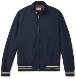 Brunello Cucinelli - Cotton Bomber Jacket - Men - Navy Brunello Cucinelli - Cotton Bomber Jacket - Men - Navy