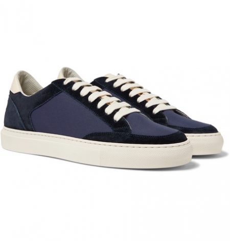 Brunello Cucinelli – Leather-Trimmed Suede and Ripstop Sneakers – Men ...