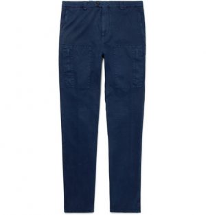 Brunello Cucinelli - Stretch-Cotton Cargo Trousers - Men - Storm blue Brunello Cucinelli - Stretch-Cotton Cargo Trousers - Men - Storm blue