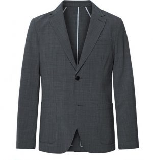 Club Monaco - Grey Grant Slim-Fit Unstructured Puppytooth Woven Blazer - Men - Gray Club Monaco - Grey Grant Slim-Fit Unstructured Puppytooth Woven Blazer - Men - Gray