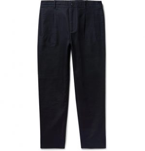 Club Monaco - Midnight-Blue Citee Slim-Leg Cotton-Twill Trousers - Men - Midnight blue Club Monaco - Midnight-Blue Citee Slim-Leg Cotton-Twill Trousers - Men - Midnight blue