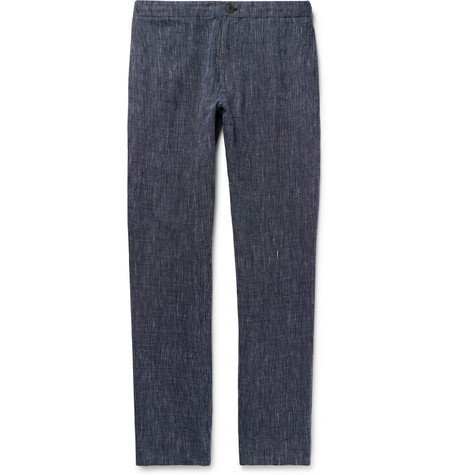 striped linen trousers